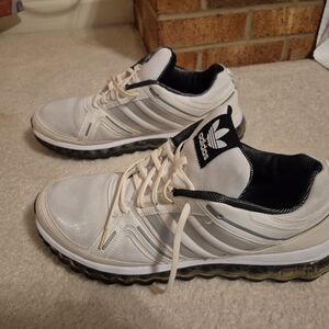 Adidas Men's White and Black Sneakers